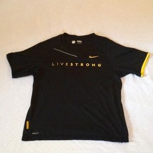 NikeFIT T-shirt, black/yellow/silver, size Medium